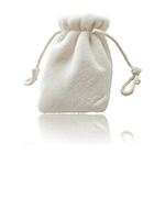 velvet bag white